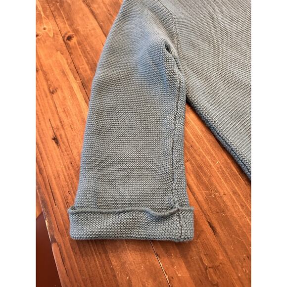 Boden Chunky Knit Size 12 Sweater Wool Blend Thick Heavy Retro Blue Warm - Picture 10 of 12